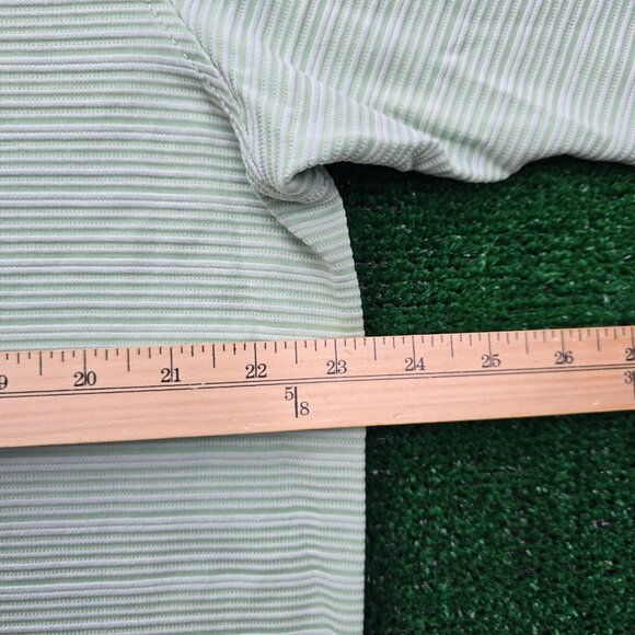 Tommy Bahama Polo Shirt Mens Large Light Green Striped Golf Summer Beach Casual - Picture 4 of 8